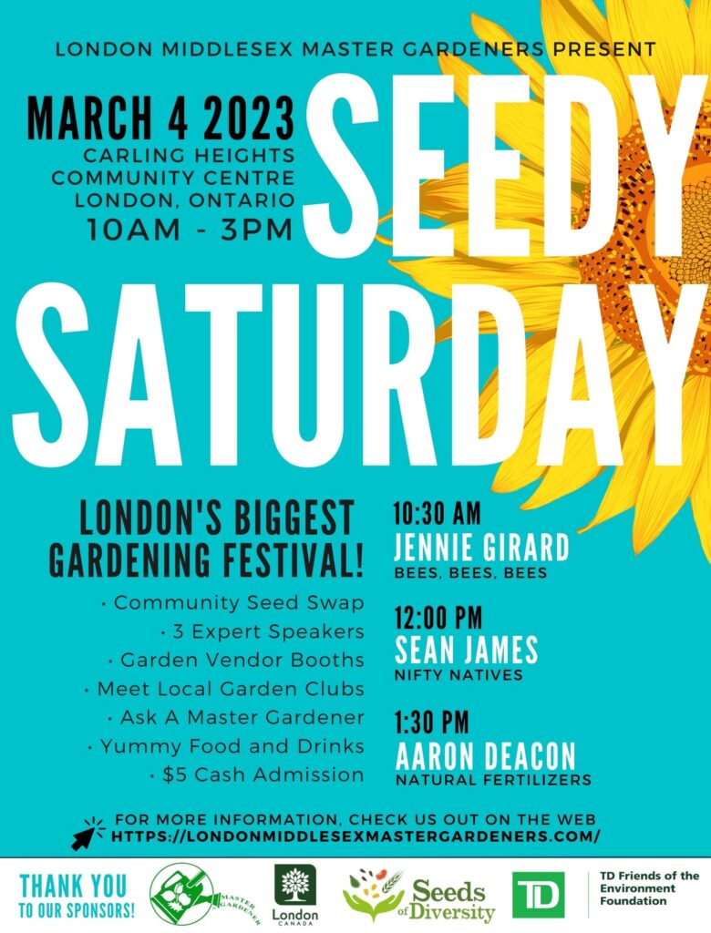 Master gardener event - Seedy Saturday
